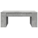 vidaXL Table basse gris béton 102x55x42 cm bois d'ingénierie