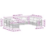 vidaXL Ensemble de canapés d'extérieur 9 pc Naturel et Crème