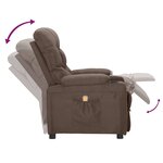 vidaXL Fauteuil de massage Taupe Tissu