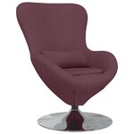 Chaise Œuf en Tissu Pourpre vidaXL