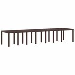 vidaXL Ensemble de salle à manger pour jardin 15 Pièces Marron