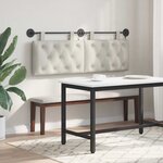 vidaXL Tête de lit suspendue Crème Velours