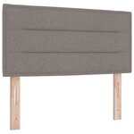 vidaXL Lit box spring avec matelas en taupe  90 x 200 cm  tissu