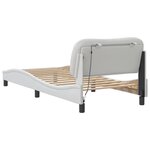 vidaXL Cadre de lit avec LED sans matelas blanc 90x190 cm