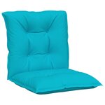 vidaXL Coussins de chaise de jardin à dossier bas lot de 4 turquoise