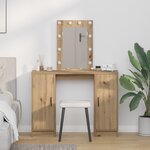 vidaXL Table de Toilette Marron 102 x 33 x 135 cm Bois d'ingénierie