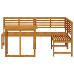 vidaXL Ensemble de banc de jardin 3 Pièces Marron Bois d'acacia massif