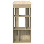 vidaXL Table de bar avec étagères chêne sonoma bois d'ingénierie