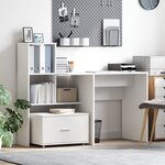 vidaXL Cabinet à tiroirs blanc 55x45x33.5 cm en bois d'ingénierie