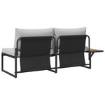 vidaXL Canapé de jardin avec coussin Marron 200.5 x 70 x 85.5 cm Métal