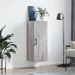 vidaXL Armoire murale sonoma gris 34 5x34x90 cm