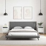 vidaXL Tables de chevet 2 Pièces blanc 35x39x43 5 cm acier