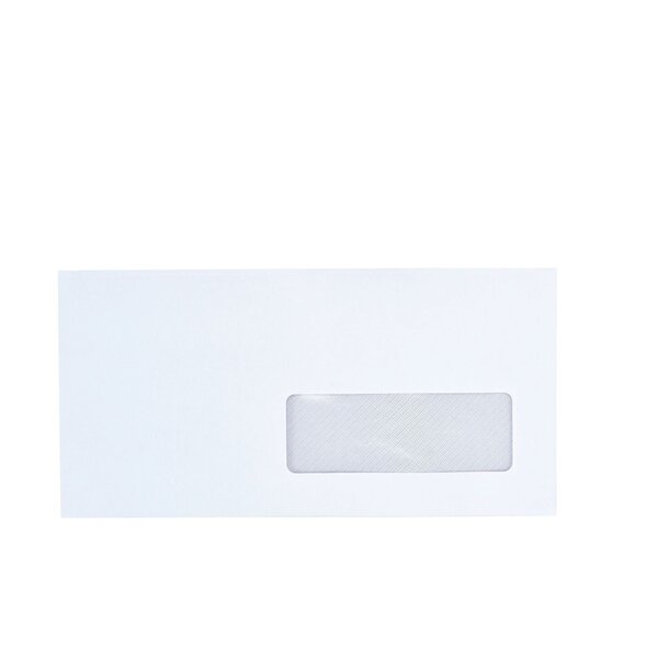 Enveloppe velin la couronne blanche 110 x 220 mm - format dl - avec fenêtre - boîte de 500