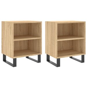 vidaXL Tables de chevet 2Pièces chêne sonoma 40x30x50cm bois d'ingénierie