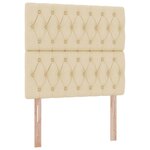 vidaXL Lit avec rangement et matelas Crème 100 x 200 cm Polyester