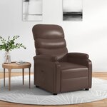 vidaXL Fauteuil inclinable Marron Similicuir