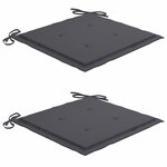 vidaXL Chaises pliables d'extérieur lot de 2 et coussins Bois d'acacia