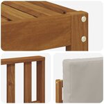 vidaXL Ensemble de canapés d'extérieur 4 Pièces Gris Naturel et Clair