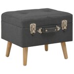 Tabourets de rangement 3 pièces tissu gris foncé 02_0021224