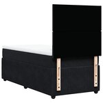 vidaXL Sommier à lattes de lit avec matelas Noir 100x200 cm Velours