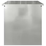 vidaXL Boîte de Rangement Extérieure Argent 55 x 50.5 x 50 cm
