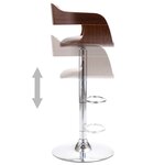 vidaXL Tabouret de bar Contreplaqué et tissu taupe