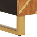 vidaXL Armoire latérale marron et noir 60x33 5x75 cm bois de manguier