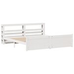 vidaXL Cadre de lit avec tête de lit sans matelas blanc 200x200 cm