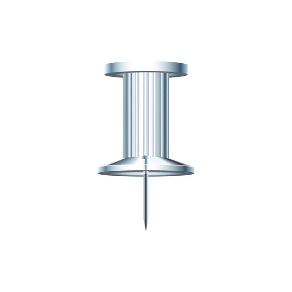 Boîte De 25 Épingles Push Pins - Hauteur De Pointe 7mm - 10mm De Diamètre - Cristal - Exacompta