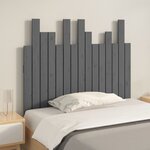 vidaXL Tête de lit murale Gris 95 5x3x80 cm Bois massif de pin