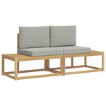 vidaXL Ensemble de canapés d'extérieur 2 Pièces Blanc et gris clair