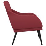 vidaXL Fauteuil Bordeaux 63x76x80 cm Similicuir