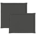 vidaXL Coussins de siège et de dos 2 Pièces Anthracite 47 x 45 x 2 cm