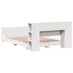 vidaXL Cadre de lit sans matelas blanc 140x190 cm bois de pin massif