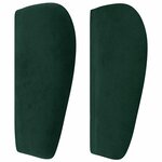 vidaXL Tête de lit avec oreilles Vert foncé 103x23x78/88 cm Velours
