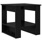 vidaXL Table basse Chêne noir 51 x 50 x 50 cm Bois d'ingénierie