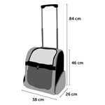 FLAMINGO Caisse pour animaux de compagnie Tirza Gris 38x26x46 cm