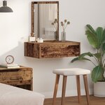 vidaXL Table de Maquillage Murale Bois Vieilli 60x40x70 cm