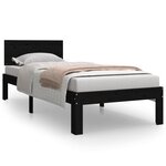 vidaXL Cadre de lit sans matelas noir 75x190 cm