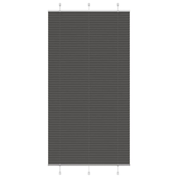 vidaXL Store plissé noir 105x200 cm largeur du tissu 104 4cm polyester