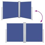 vidaXL Auvent latéral rétractable Bleu 100 x 600 cm