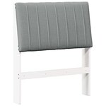 vidaXL Tête de lit capitonnée Gris clair 75 cm Pin massif