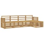 vidaXL Ensemble de canapés d'extérieur 5 pc Blanc Bois d'Acacia Massif