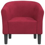 vidaXL Chaise cabriolet rouge bordeaux velours