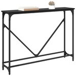 vidaXL Table console Chêne noir 102 x 23 x 75 cm Bois d'ingénierie
