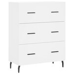 vidaXL Buffet haut Blanc 69 5x34x180 cm Bois d'ingénierie