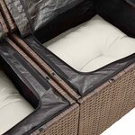 vidaXL Salon de jardin avec coussins 6 Pièces marron résine tressée