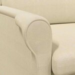 vidaXL fauteuil Crème 76 x 94 x 102 cm tissu