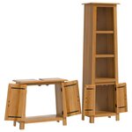vidaXL Ensemble de meubles de salle de bain 2 Pièces bois de pin massif