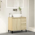 vidaXL Armoire salle de bain chêne sonoma 65x33x60 cm